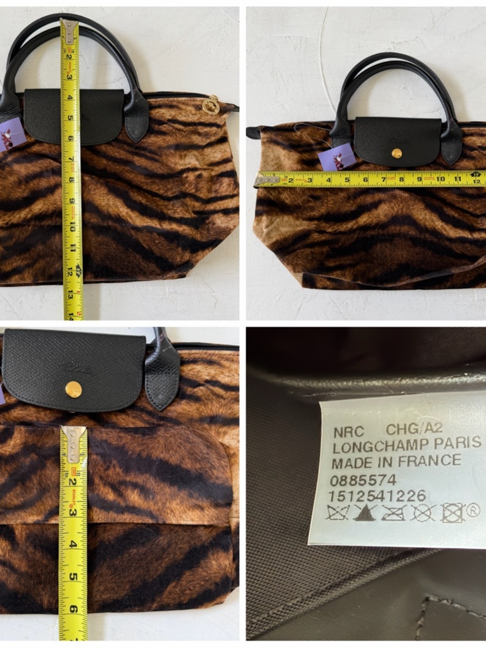 Longchamp Le Pliage Tote Bag Tiger Print Limited Edition NWT - Picture 12 of 12